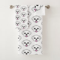 Bichon blanc mignon Frise Chien Stick Sortie