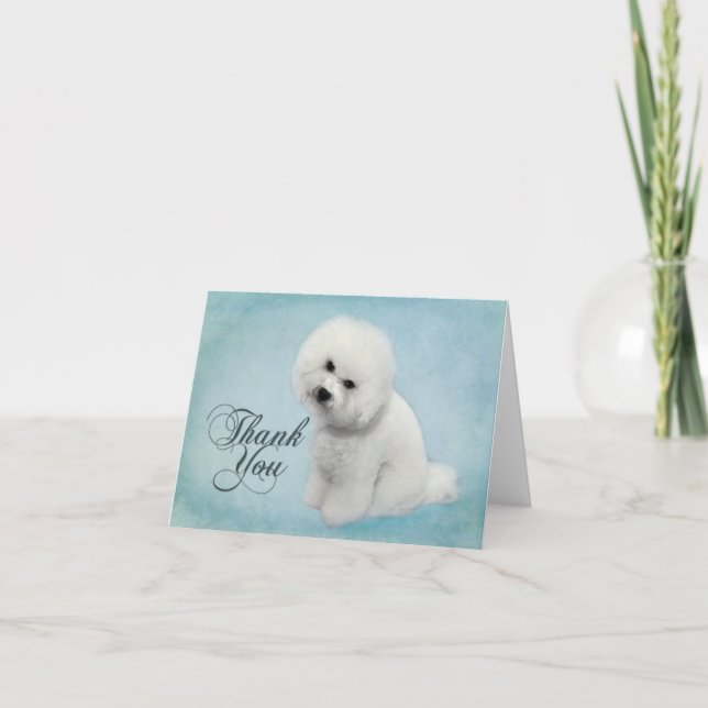 Bichon Danke-Card Dankeskarte (Vorderseite)