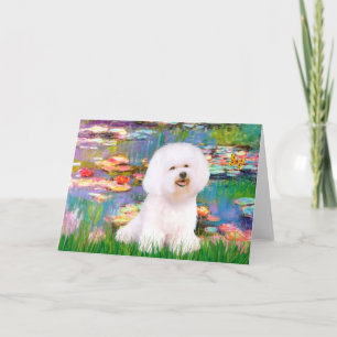 Bichon Frise 1 - Lilies 2 Karte