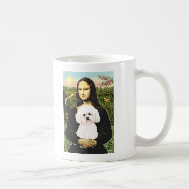 Bichon Frise 2R - Mona Lisa Kaffeetasse (Rechts)