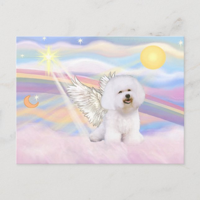 Bichon Frise Angel Postkarte (Vorderseite)