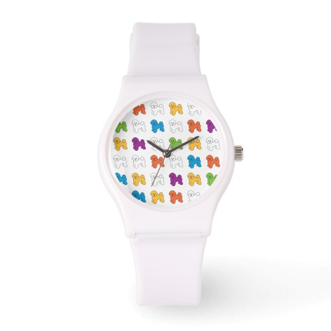 Bichon Frise Armbanduhr (Vorderseite)