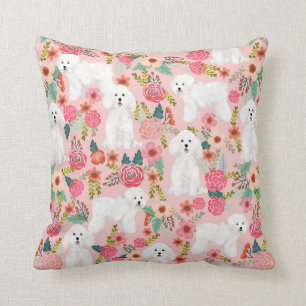 Bichon Frise Blumenkissen Kissen
