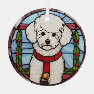 Bichon Frise Buntglas Weihnachten Ornament Aus Glas