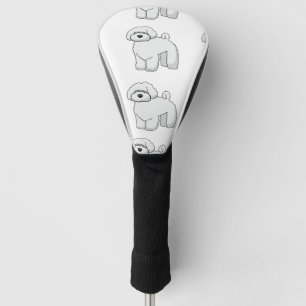 Bichon Frise Cartoon Golf Headcover