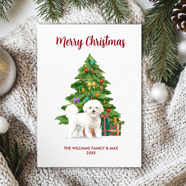Bichon Frise Christmas Card Feiertagskarte (Von Creator hochgeladen)