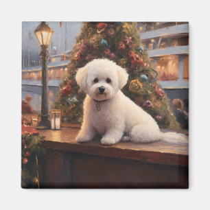 Bichon Frise Christmas Cruise: Pawsome Holiday Magnet