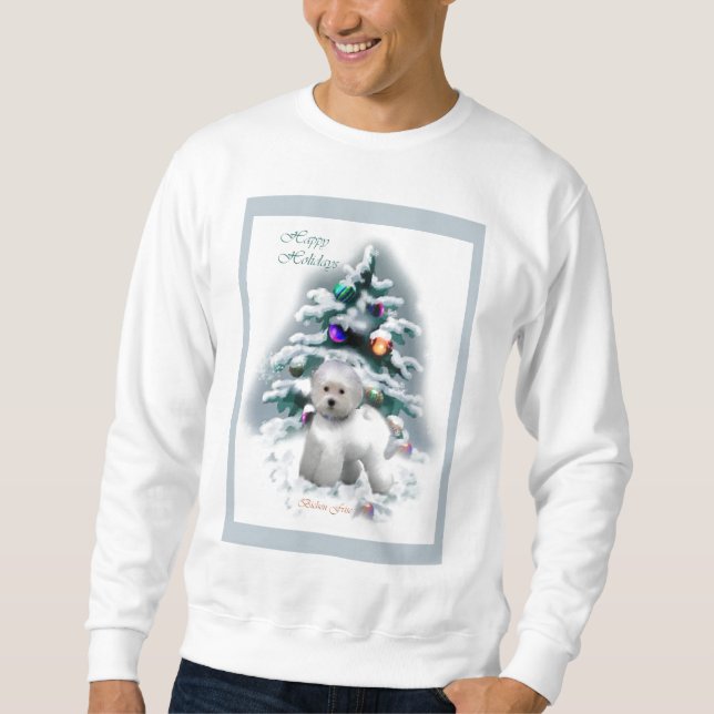 Bichon Frise Christmas Geschenke Sweatshirt (Vorderseite)