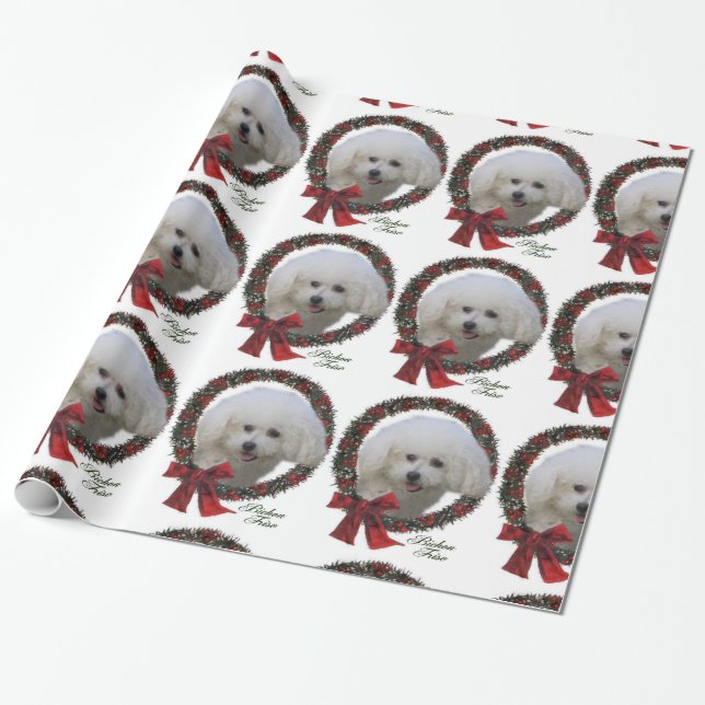 Bichon Frise Christmas Geschenkpapier (Ungerollt)
