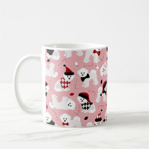 Bichon Frise Christmas Pink Tasse