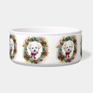 Bichon Frise Christmas Wreath Festivals Napf