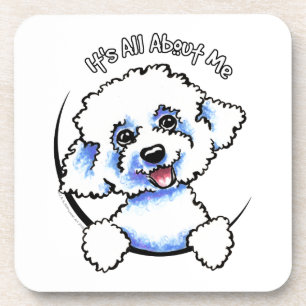 Bichon Frise, der ganz ungefähr ich sein ist Untersetzer