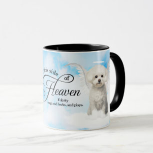 Bichon Frise Dog Angel Custom Pet Memorial Tasse