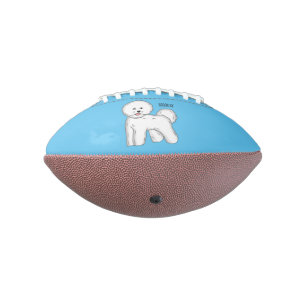 Bichon frise dog Cartoon Illustration Football