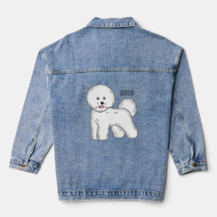 Bichon frise dog Cartoon Illustration Jeansjacke