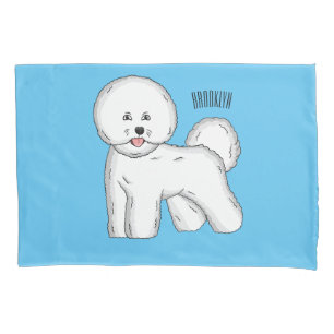 Bichon frise dog Cartoon Illustration Kissenbezug