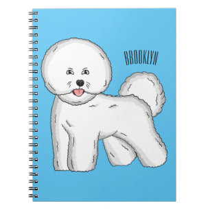 Bichon frise dog Cartoon Illustration Notizblock