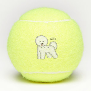 Bichon frise dog Cartoon Illustration Tennisbälle