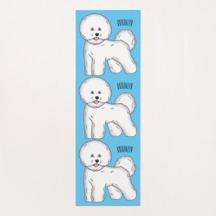 Bichon frise dog Cartoon Illustration Yogamatte