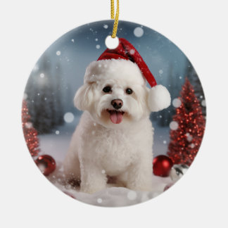 Bichon Frise Dog Christmas Keepake Ornament