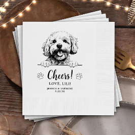 Bichon Frise Dog Personalisiert Cheers Serviette