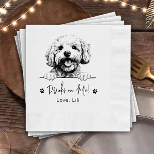 Bichon frise dog Personalisiert Drinks auf mich Serviette