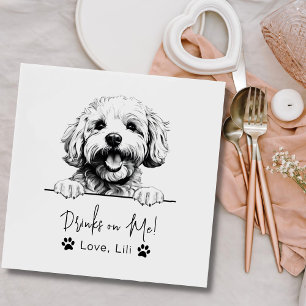 Bichon frise dog Personalisiert Drinks auf mich Serviette