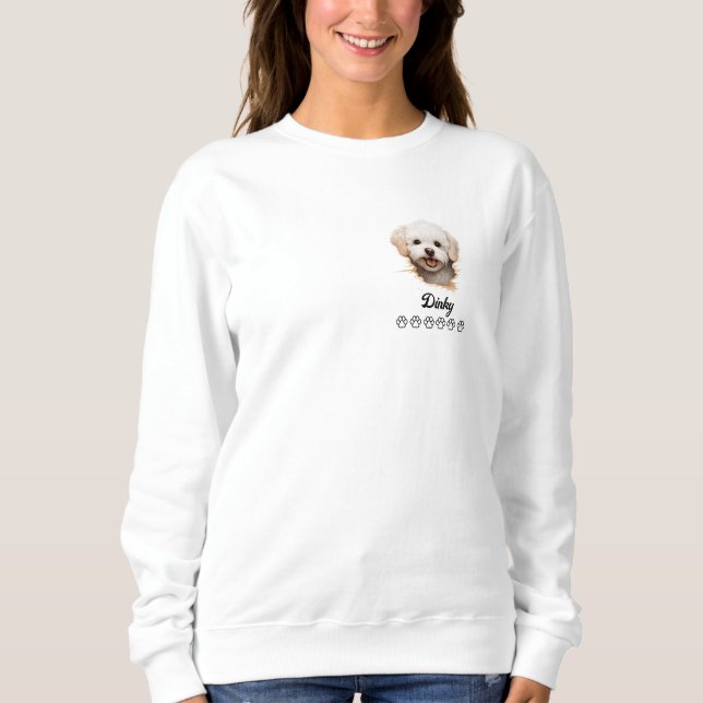 Bichon Frise Dog Personalisierter T - Shirt (Vorderseite)