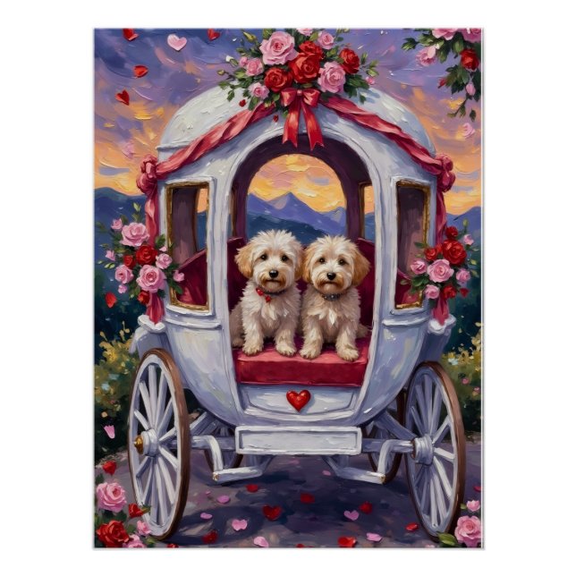Bichon Frise Dog Valentine's Day Poster (Vorderseite)