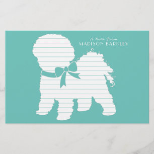 Bichon Frise Doppy Welpe Briefpapier