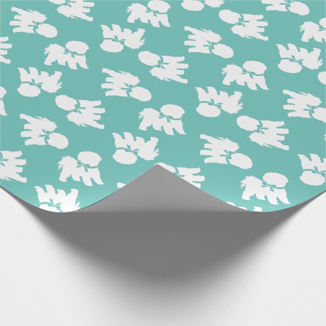 Bichon Frise Doppy Welpe Geschenkpapier (Ecke)