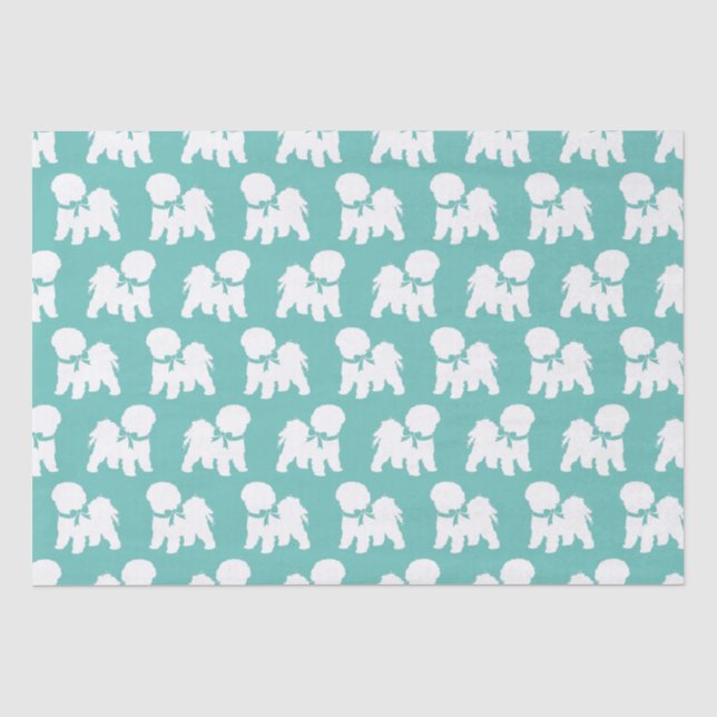 Bichon Frise Doppy Welpe Seidenpapier (Vorderseite)