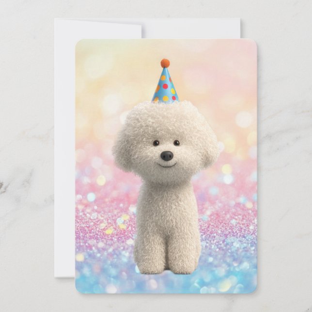 Bichon Frise Einladung (Vorderseite)
