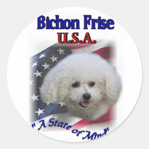 Bichon Frise Geschenke Runder Aufkleber