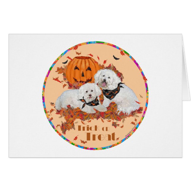 Bichon Frise Halloween (Vorderseite (Horizontal))