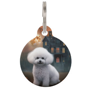 Bichon Frise Halloween Beängstigend Haustiermarke