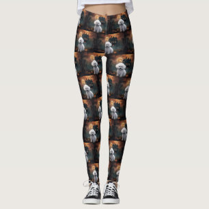 Bichon Frise Halloween Beängstigend Leggings