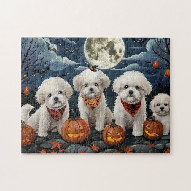 Bichon Frise Halloween Spooky (Horizontal)