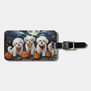 Bichon Frise Halloween Spooky Gepäckanhänger