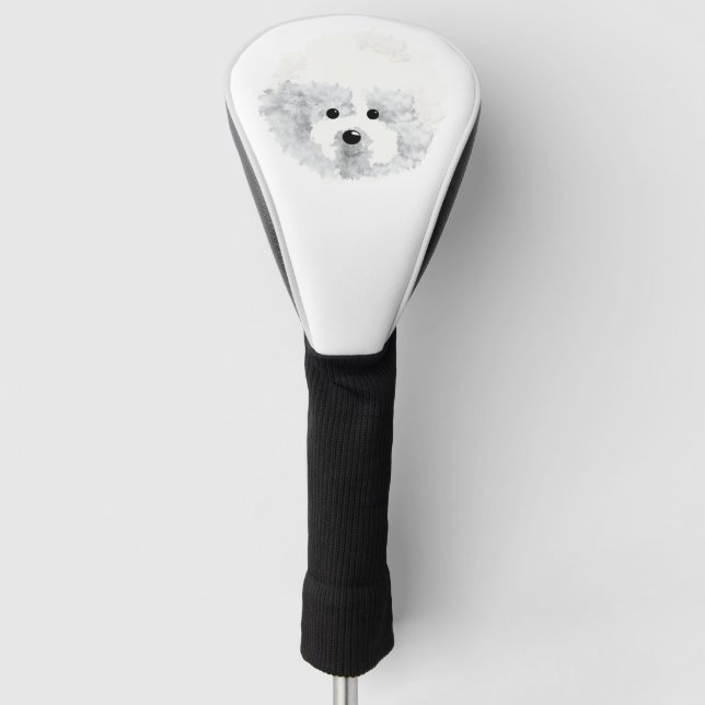 Bichon Frise Hund Golf Headcover (Vorderseite)