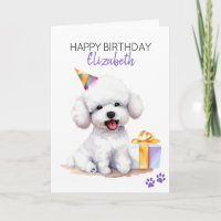 Bichon Frise Hund Personalisiert Happy Birthday