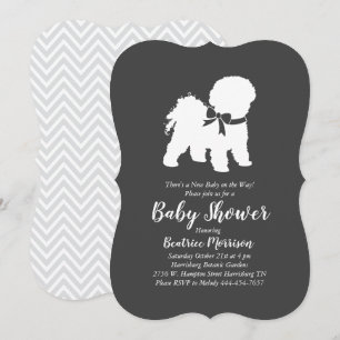 Bichon Frise Hunde Baby Duschgeschlecht neutral Einladung