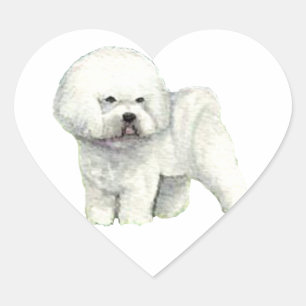 Bichon Frise Hundekunst-Herz-Aufkleber Herz-Aufkleber