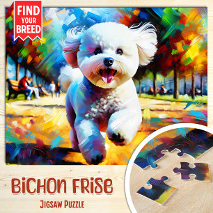 Bichon Frise Hundportrait Acryl-Kunst Druck Hund