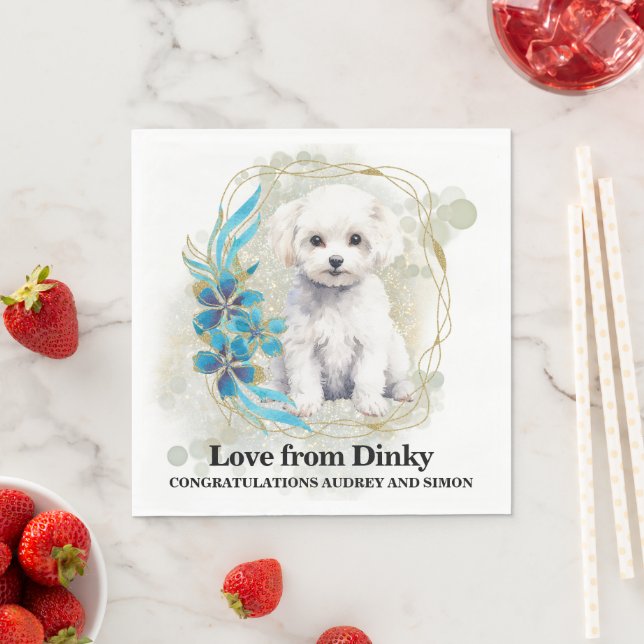 Bichon Frise I zu Napkins mit Hunden Foto Serviette (Beispiel)