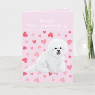 Bichon Frise Illustré Carte Saint Valentin