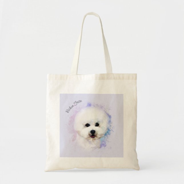 Bichon Frise illustrierte Taschen-Tasche (7 Tragetasche (Vorne)