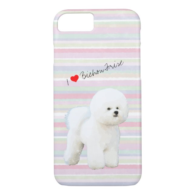 Bichon Frise illustrierter Zellen-Telefon-Kasten Case-Mate iPhone Hülle (Rückseite)