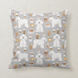BIchon Frise Kaffee Hundekissen Kissen