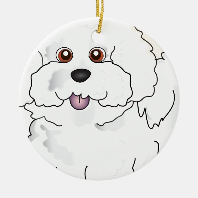 Bichon Frise Keramikornament (Vorne)